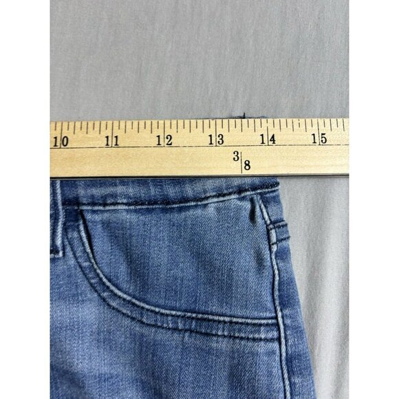 Judy Blue Jeans Womens 5/27 Blue Stretch Slim Fit Faded Pull On Released Hem - Picture 5 of 7